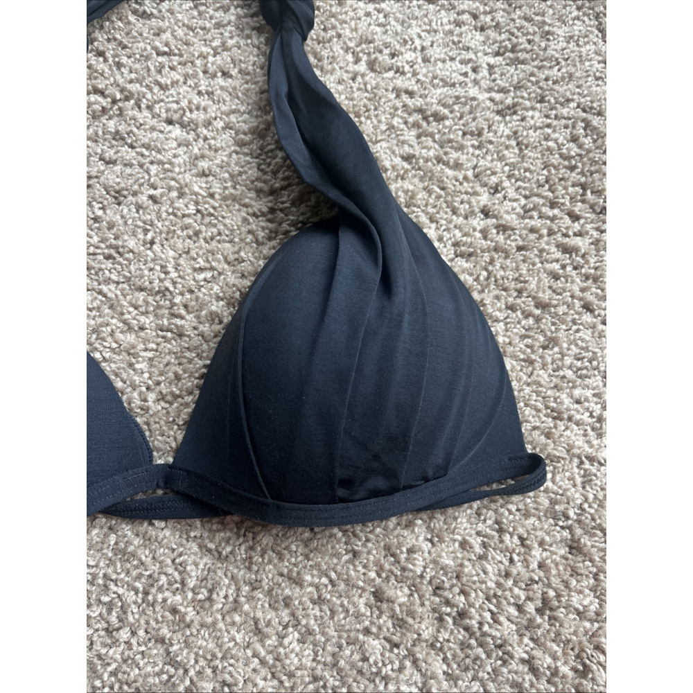 Athleta Aqualuxe Black Bikini Top Size Medium - Picture 4 of 7